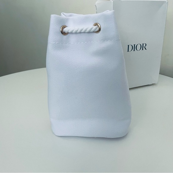 DIOR Beaute CD logo Cosmetic Makeup Pouch (White) - Picture 4 of 9